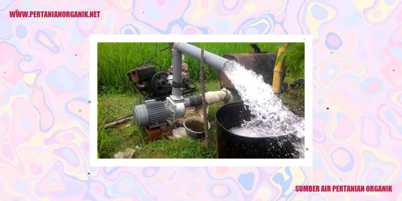 sumber air pertanian organik