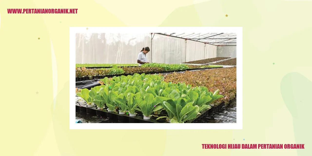 Teknologi Hijau dalam Pertanian Organik