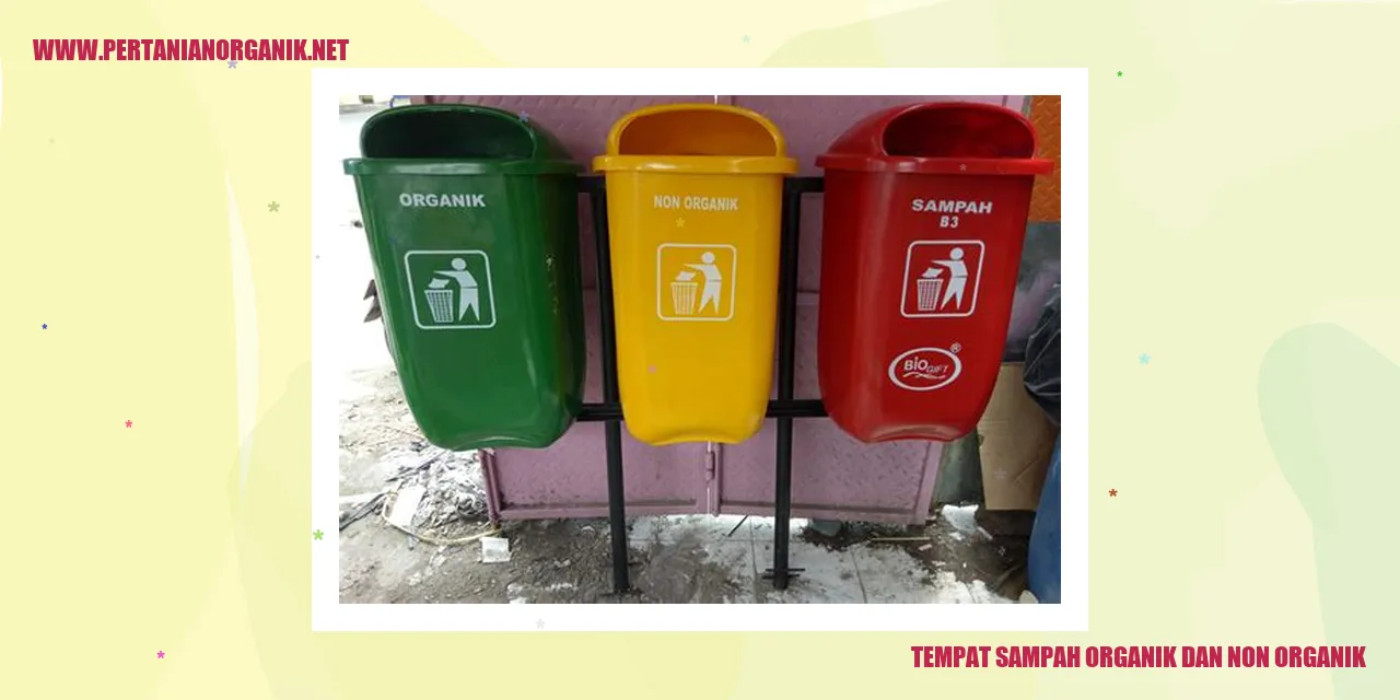 tempat sampah organik dan non organik