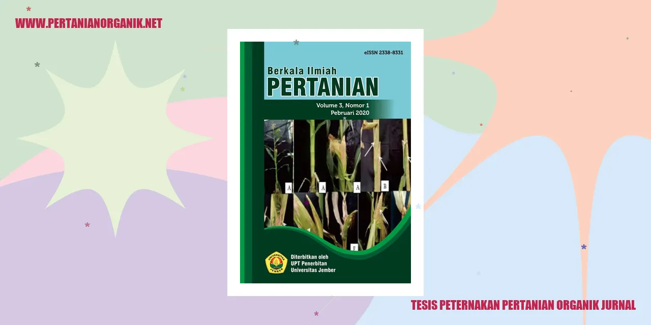 Peternakan Pertanian Organik Jurnal