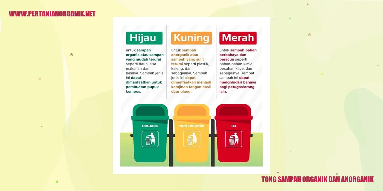 Tong sampah organik dan anorganik