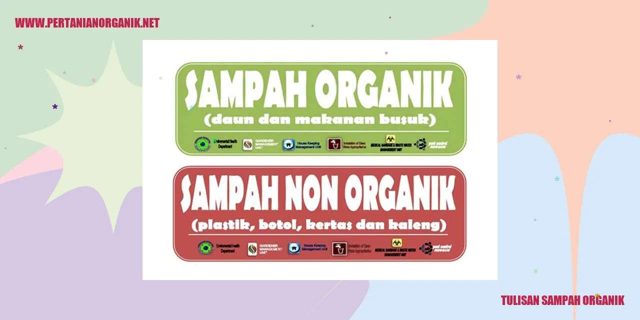 tulisan sampah organik