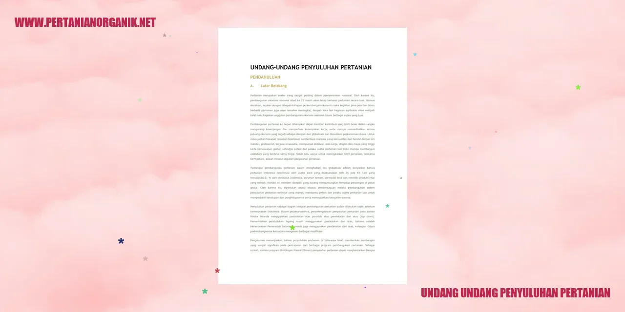 undang undang penyuluhan pertanian