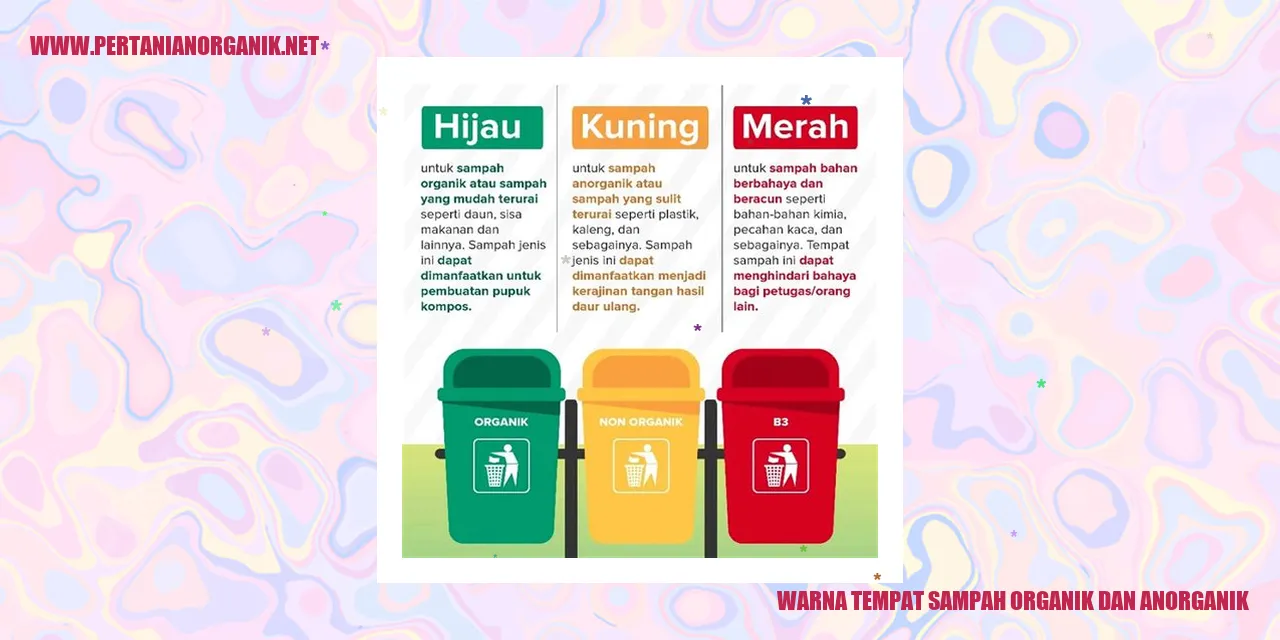 warna tempat sampah organik dan anorganik